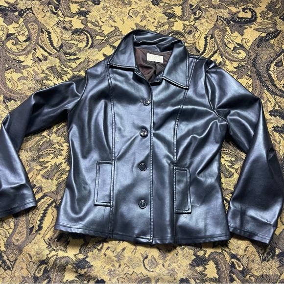 Jackets & Blazers - Vtg X.O.X.O In America and Abroad Black Leather Jacket Womens Size S
